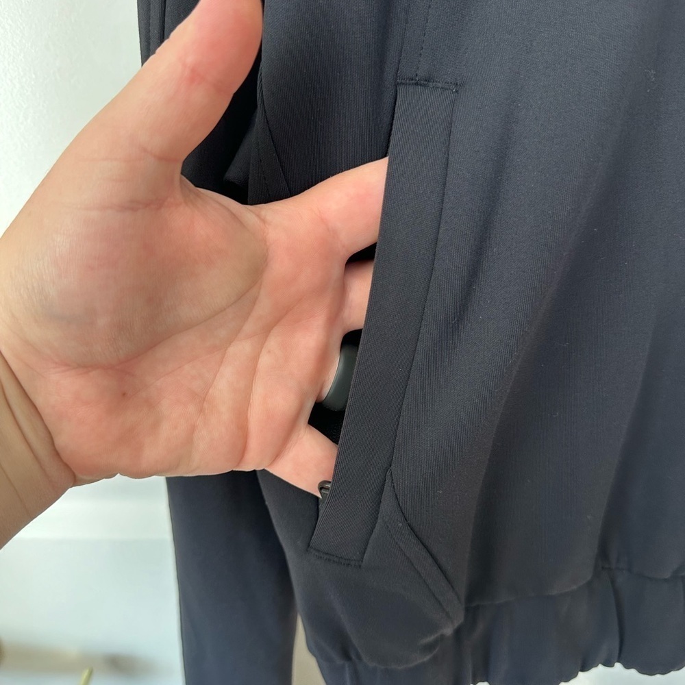 ATHLETA Venice Black Bomber Jacket Size XL - Picture 7 of 13